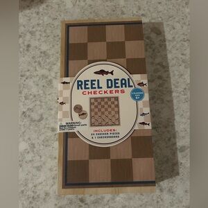 “New”Eccolo Reel Deal Checkers Set - Reel in the Fun!!